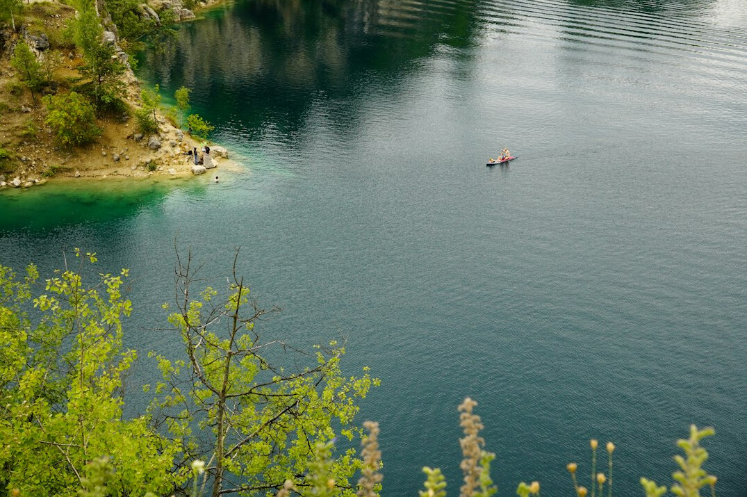 kayaking on polish lake